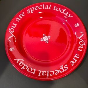 The Original Red Plate Company “You are Special Today” 10 1/2” Diam - Handmade